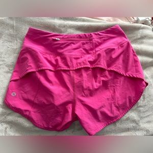 lululemon speed up high rise line shorts 4” sonic pink